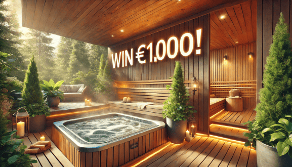 Win 1000 euro met het toevoegen van je favorieten sauna